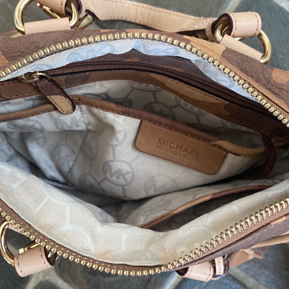 Vintage Michael Kors Leather, Camo Handbag - Picture 6 of 6